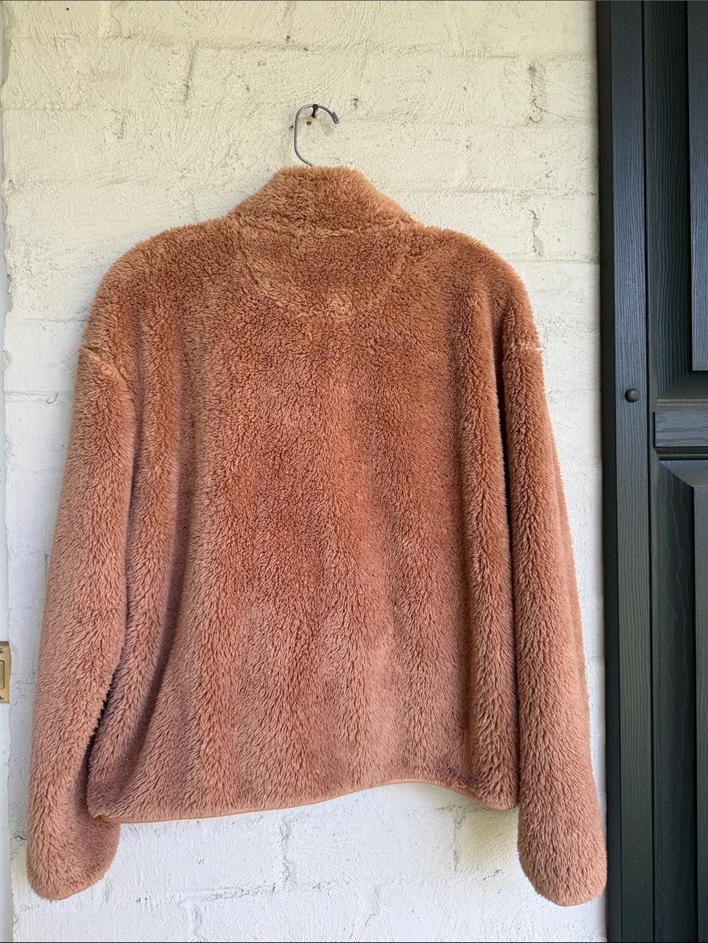 OFFLINE By Aerie Fluffy Sherpa Quarter Zip Sweatshirt Camel Size Small - Picture 11 of 12